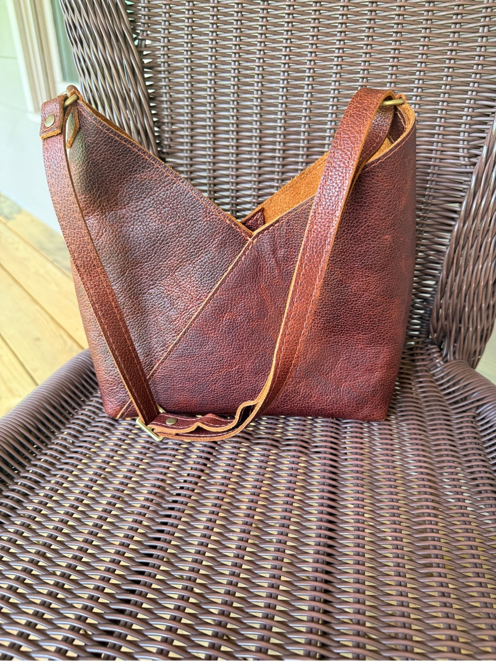 Portland Leather Nutmeg Small Naomi Bag - Picture 2 of 4